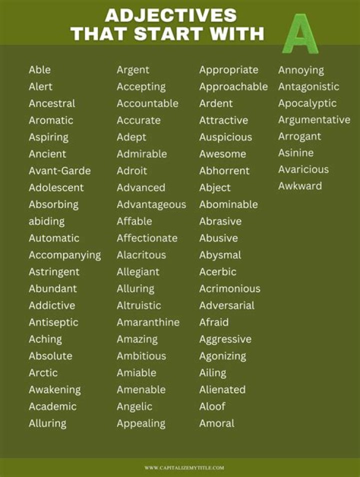 Are there any things that start with the letter Y?