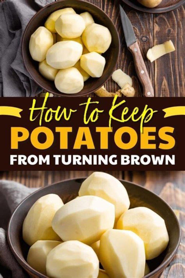 How do you keep potatoes from browning after cutting?