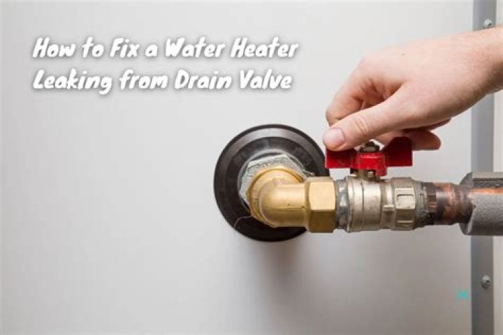 How do you replace a plastic drain valve on a hot water heater?