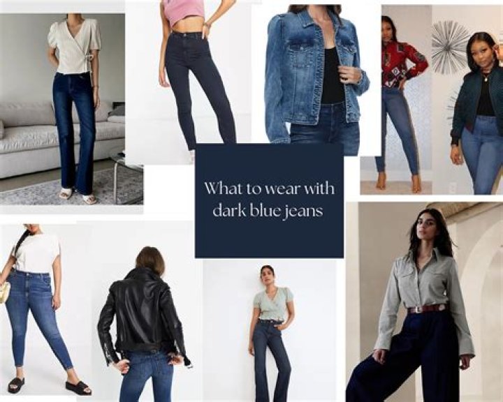 How do you wear dark blue jeans?