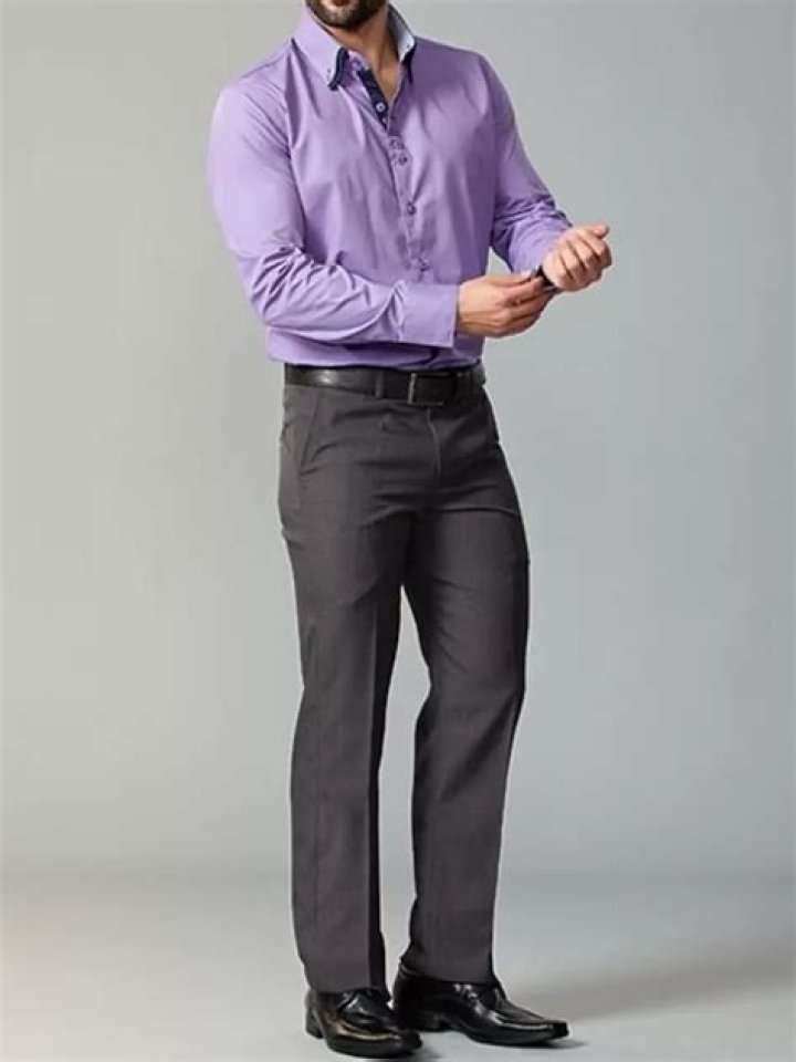 What color shirt goes with purple sneakers?