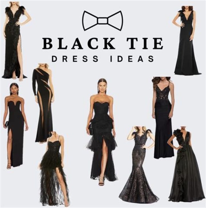 What is appropriate dress for a black tie event?
