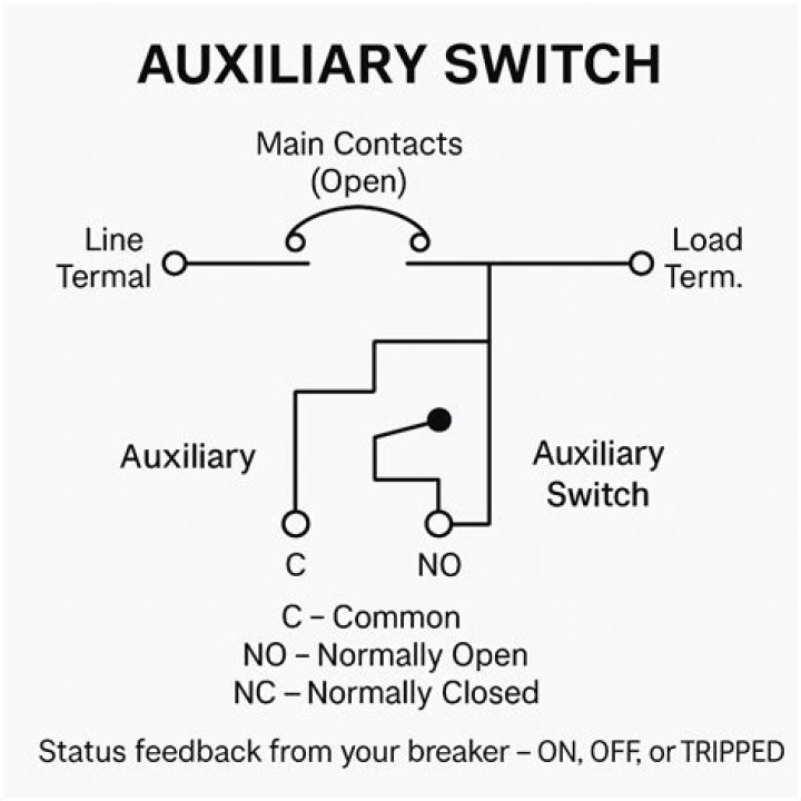 What is function of auxiliary switch in circuit breaker?