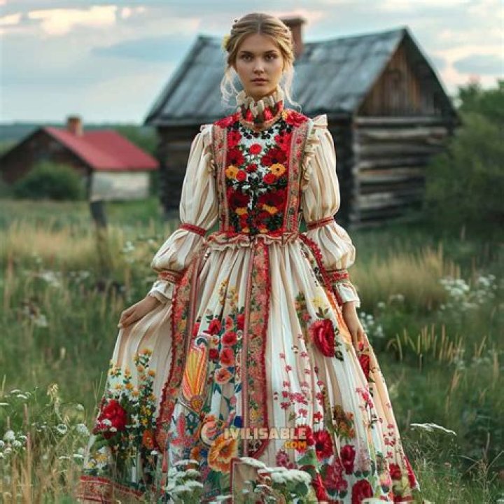 What is traditional Russian clothing made of?