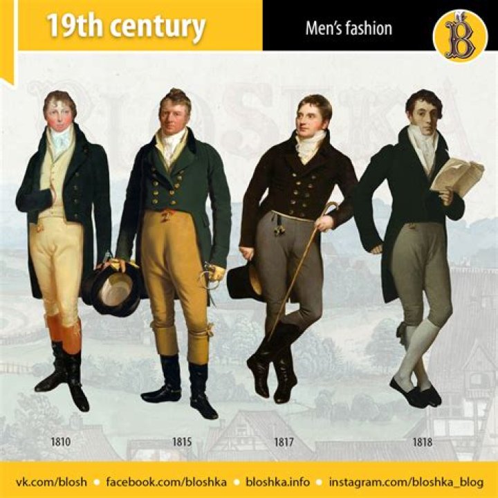 What men wore in 19th century?
